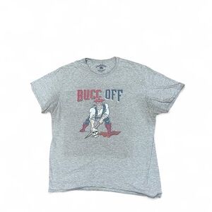 Gray New England Patriots “Bucc Off”Graphic T-Shirt